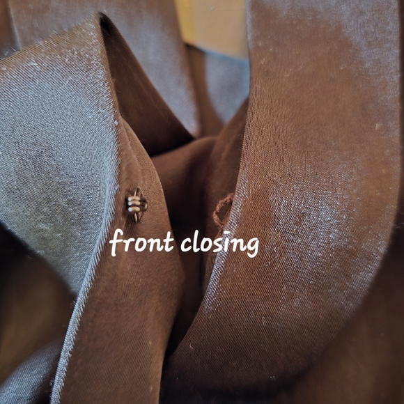 DKNY Black Satin Peplum Blouse - Picture 4 of 12